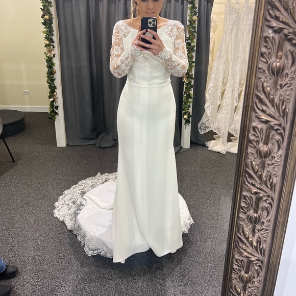 Moonlight Bridal Wedding Gown J6774 Altered to fit 5'2" 120 LB female LIKE NEW - Picture 3 of 4